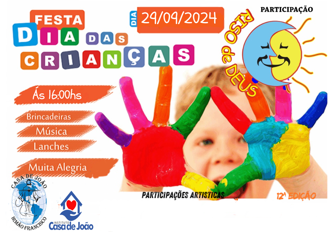 Convite da décima segunda edição da Festa do Dia das Crianças